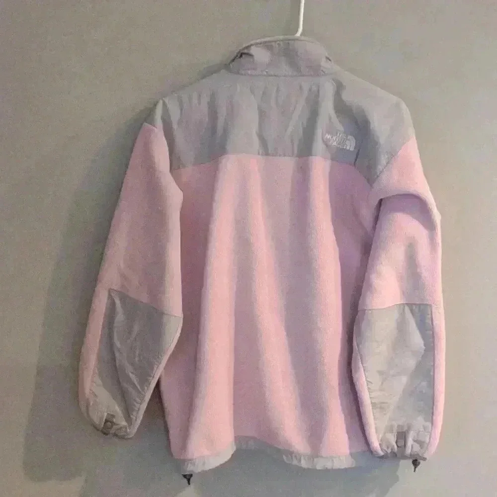 The‎ North Face fleece nylon pink gray jacket Girls Xlarge